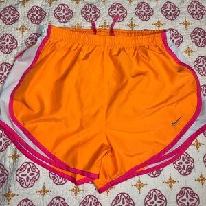 Nike Dri-Fit bright orange & Hot pink shorts Small​
